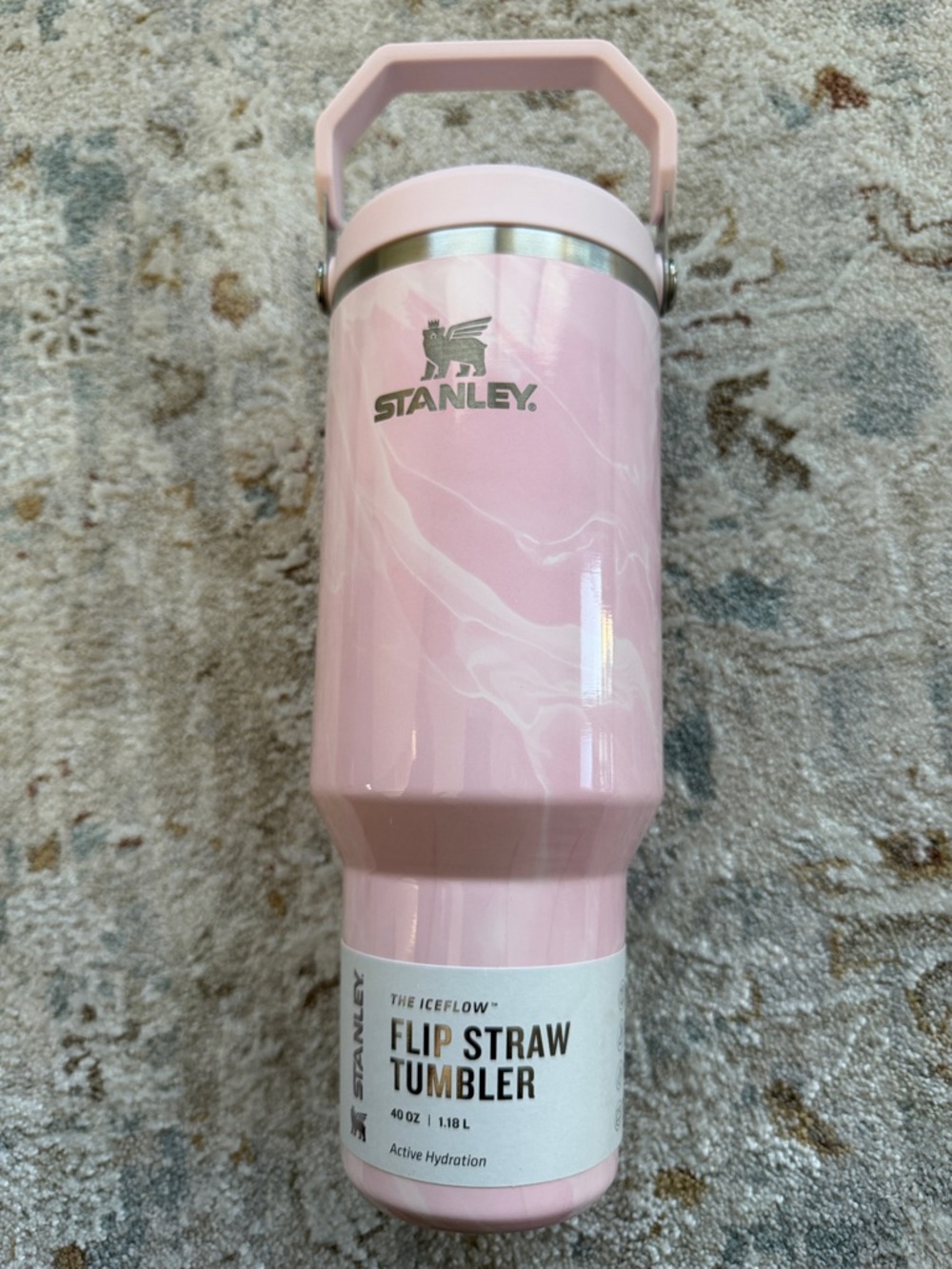 Stanley Pink Marble Tumbler 40oz NWT
Comes from a pet free/smoke free home